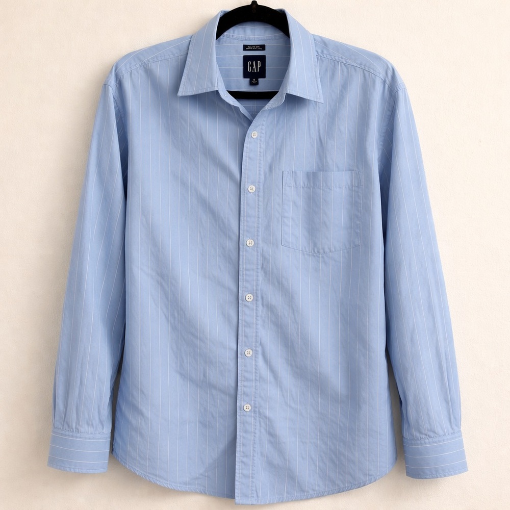 GAP Women’s Light Blue Pinstripe Shirt